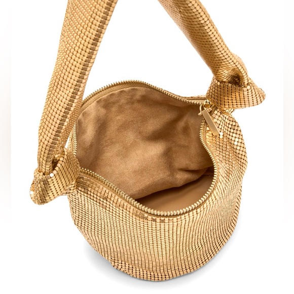 🌺🎉HP🎉🌺 NWT Cult Gaia Gia Bag Brushed Brass - Picture 4 of 16
